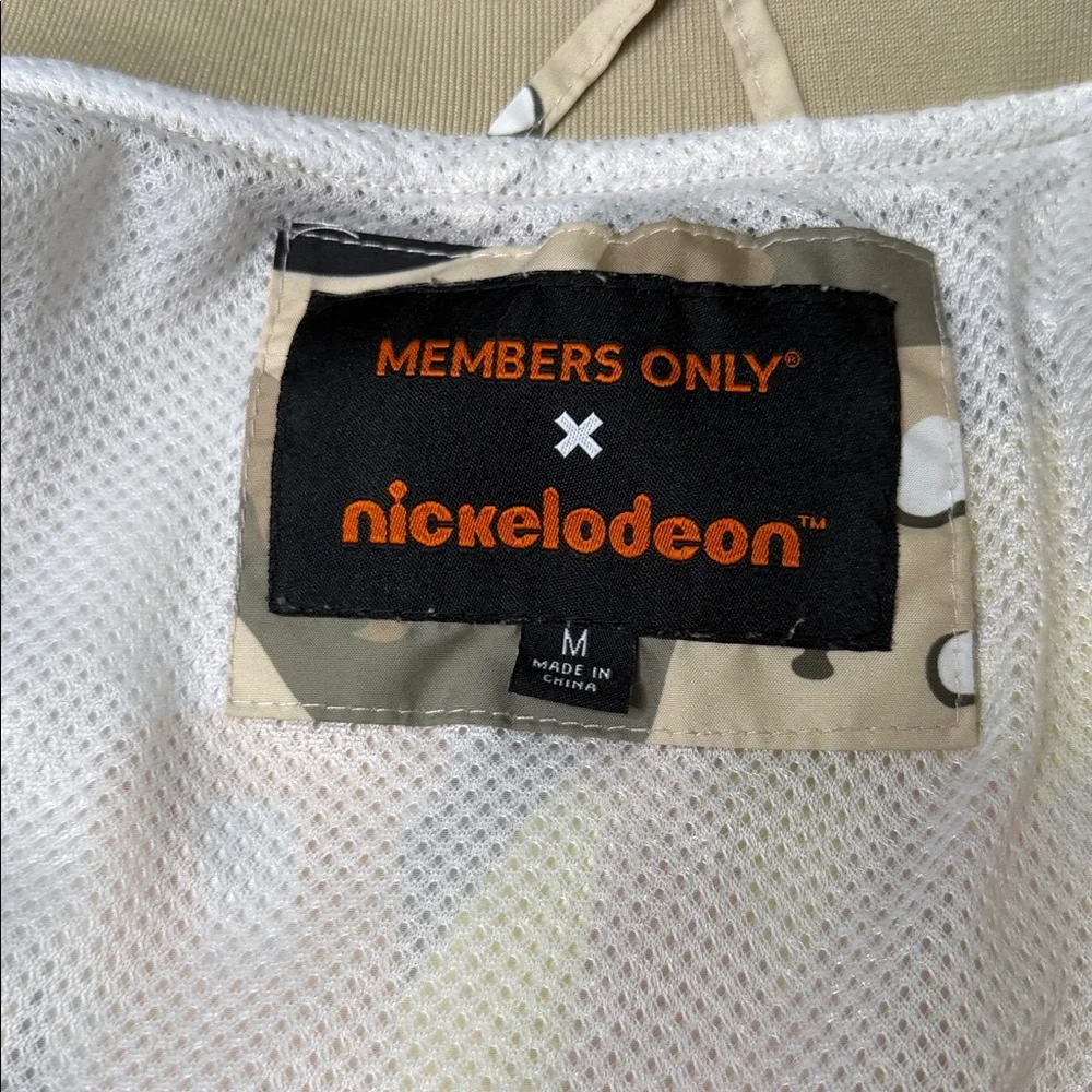 Members Only Nickelodeon Hey Arnold Tan Camo Bomber Jacket